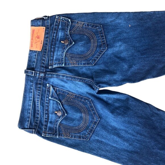 Vintage True Religion Jeans Size 34 RICKY Blue 5 Stitch Horshoe - Picture 8 of 10